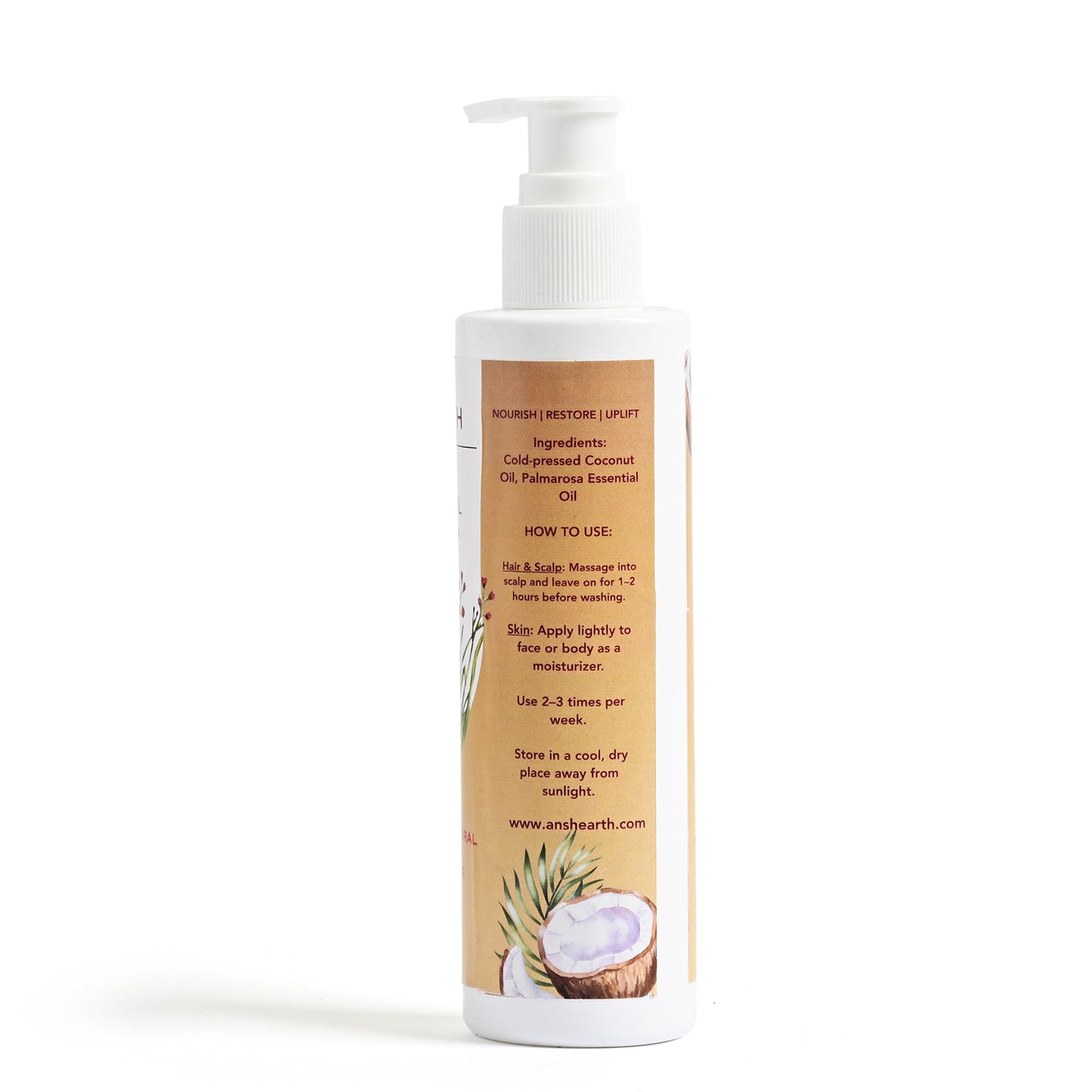 Cold-Pressed Coconut Oil Infused with Palmarosa